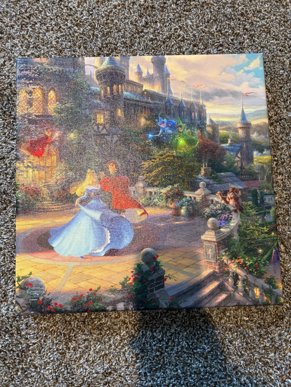 Disney Sleeping Beauty Thomas Kinkade Canvas Print(Read)